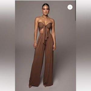 Chocolate Bandeau Pantsuit
